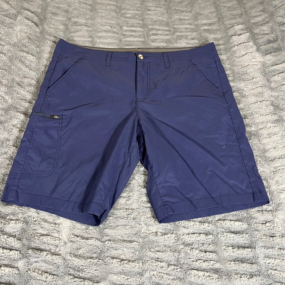 Eddie Bauer Mens 40 Navy Blue Nylon Spandex Outdoor Hiking Cargo Shorts